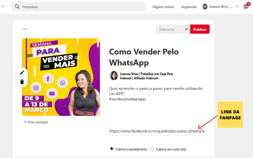 como divulgar fanpage